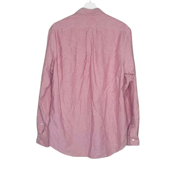 Ralph‎ Lauren Mens Custom Fit Red Long Sleeve Button Front Shirt Large - Picture 3 of 3